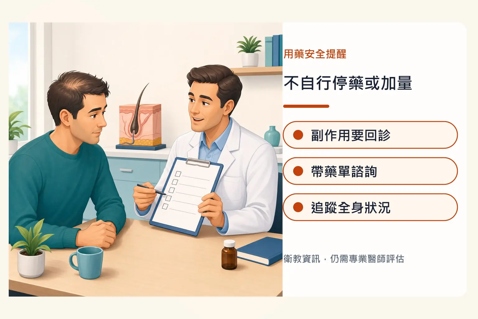 Propecia 非那雄胺 18–46 歲用藥評估 5