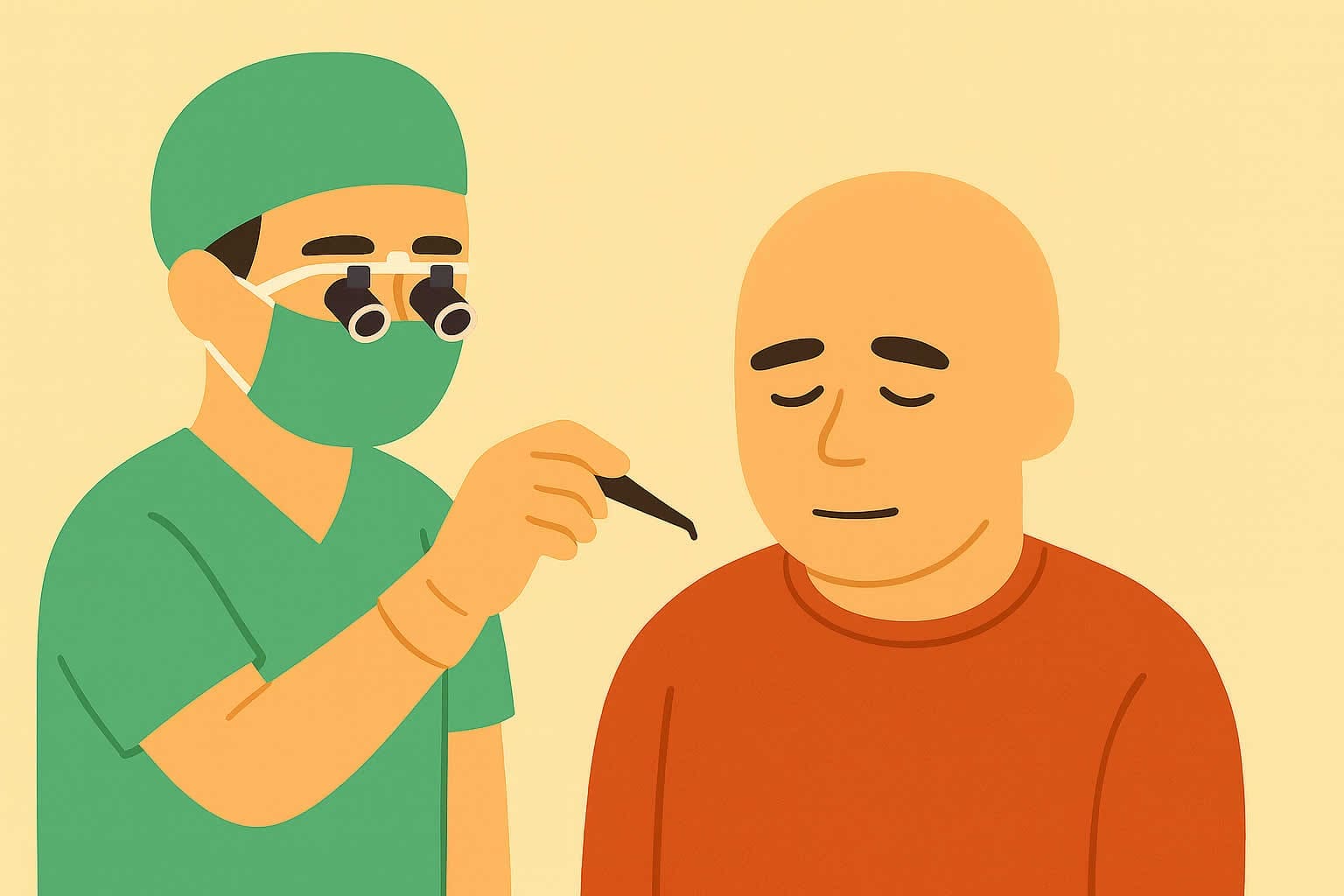 shaved hair transplant