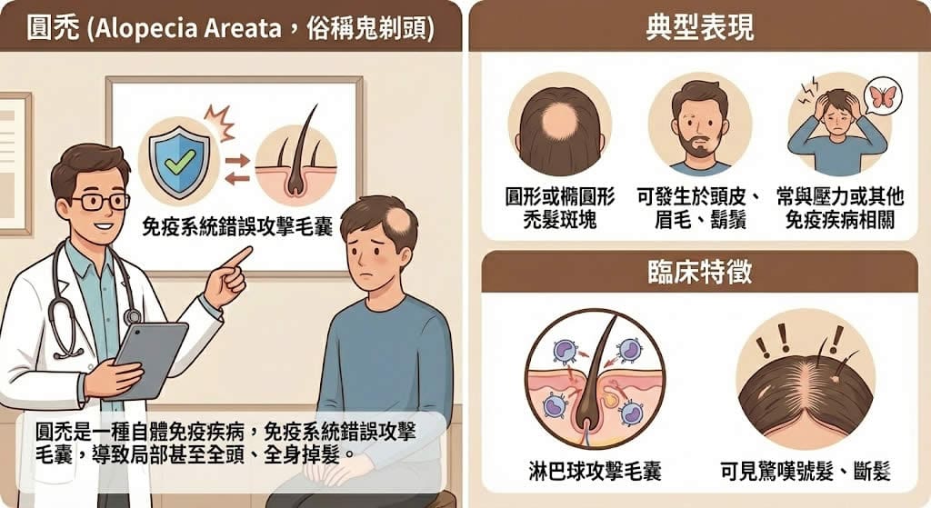 非雄性禿掉髮類型與鑑別 3