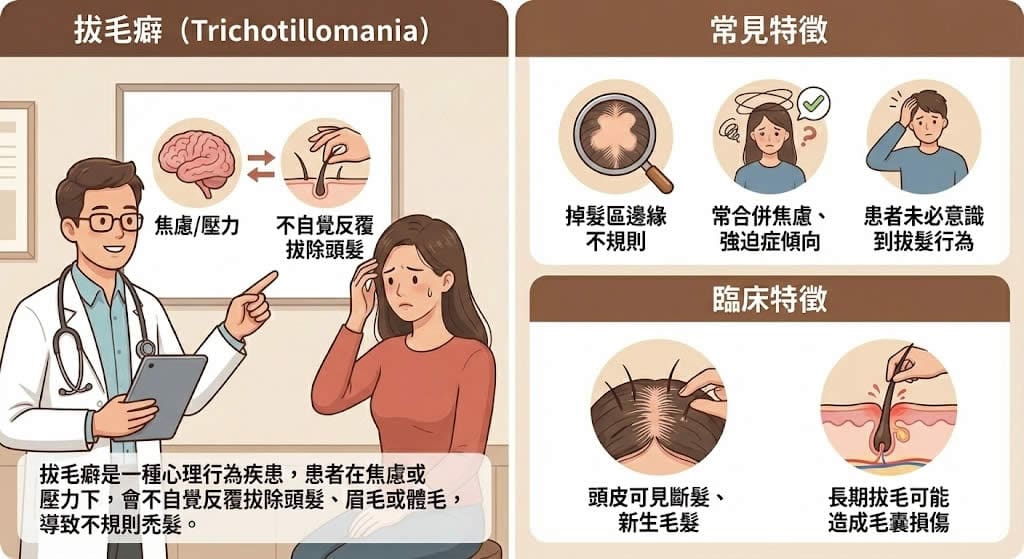 非雄性禿掉髮類型與鑑別 5