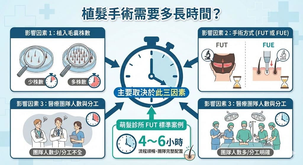 植髮手術時間疼痛與麻醉流程