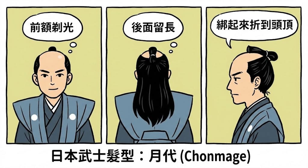 武士的標準髮型月代