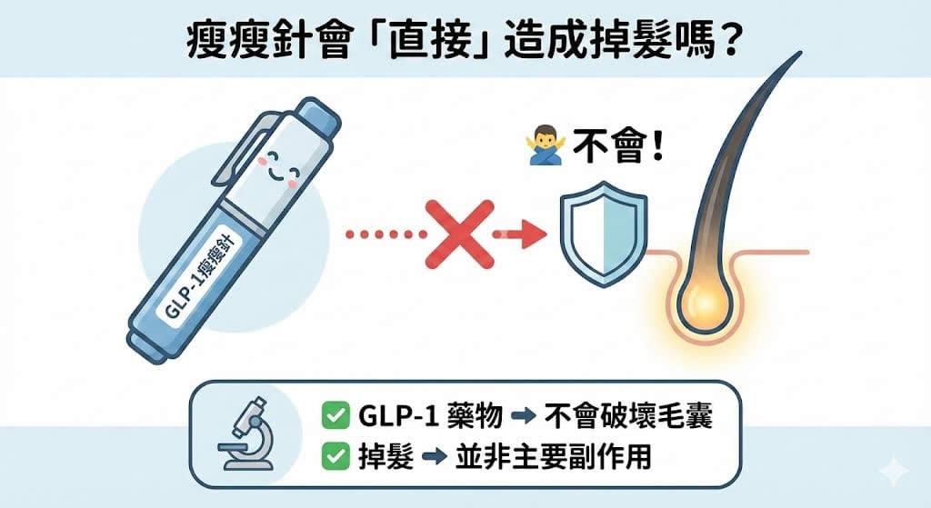 瘦瘦針會直接造成掉髮嗎