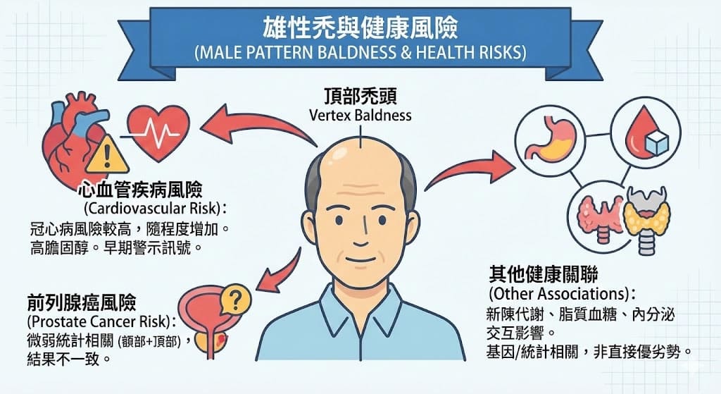雄性禿與健康風險