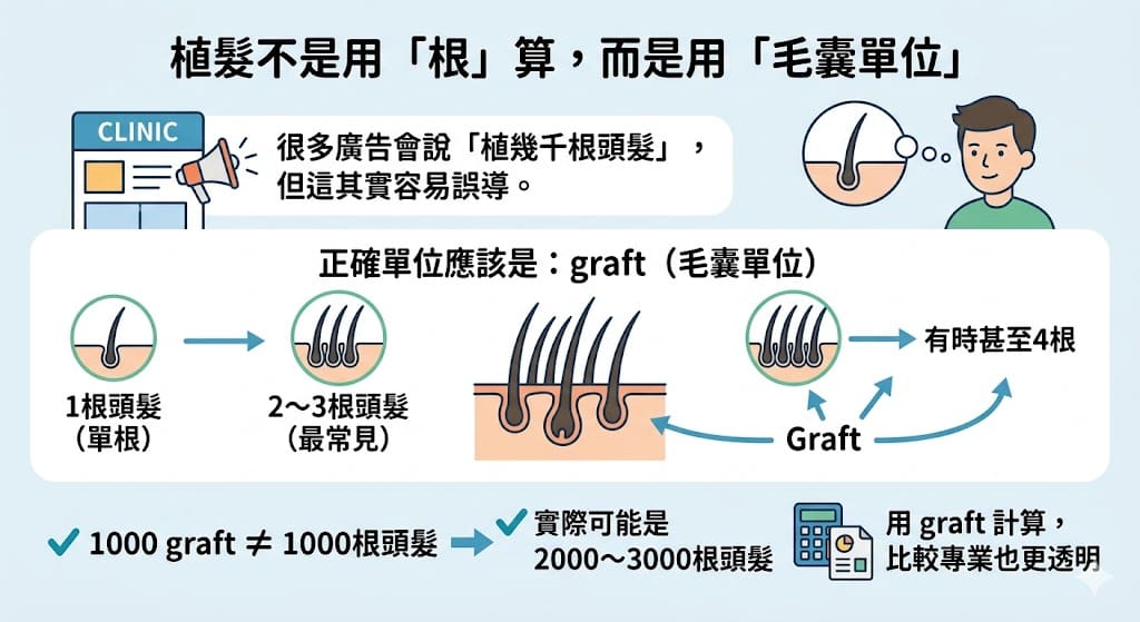植髮株數計算與供髮區評估