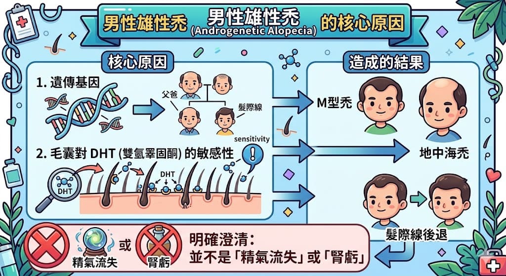 從現代醫學來看雄性禿的真正原因是什麼 1
