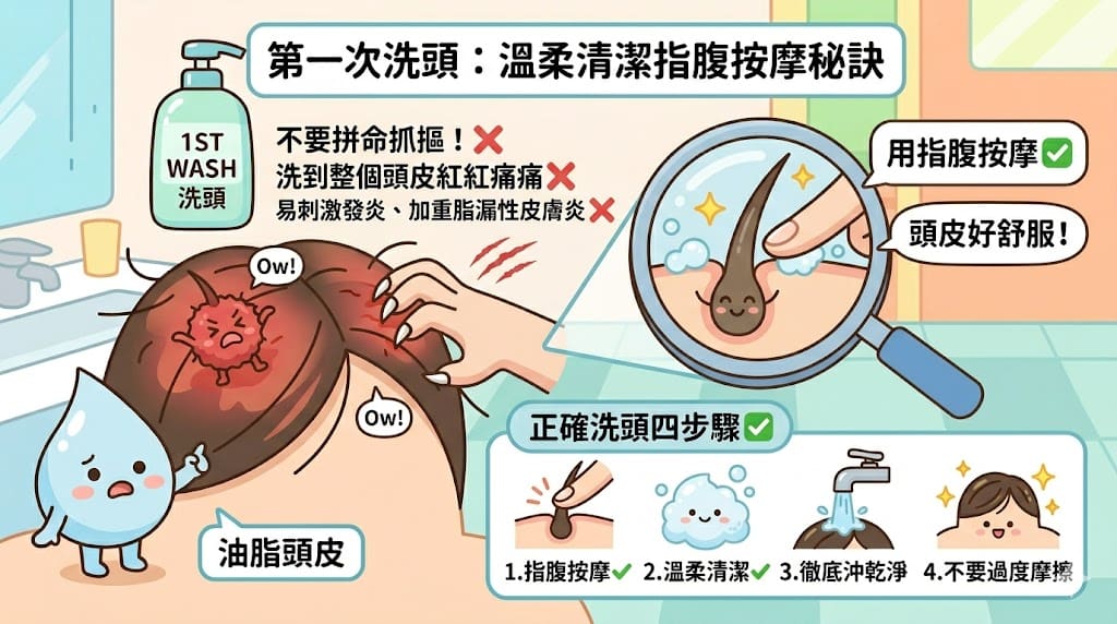 洗頭兩次與頭皮清潔方式 4