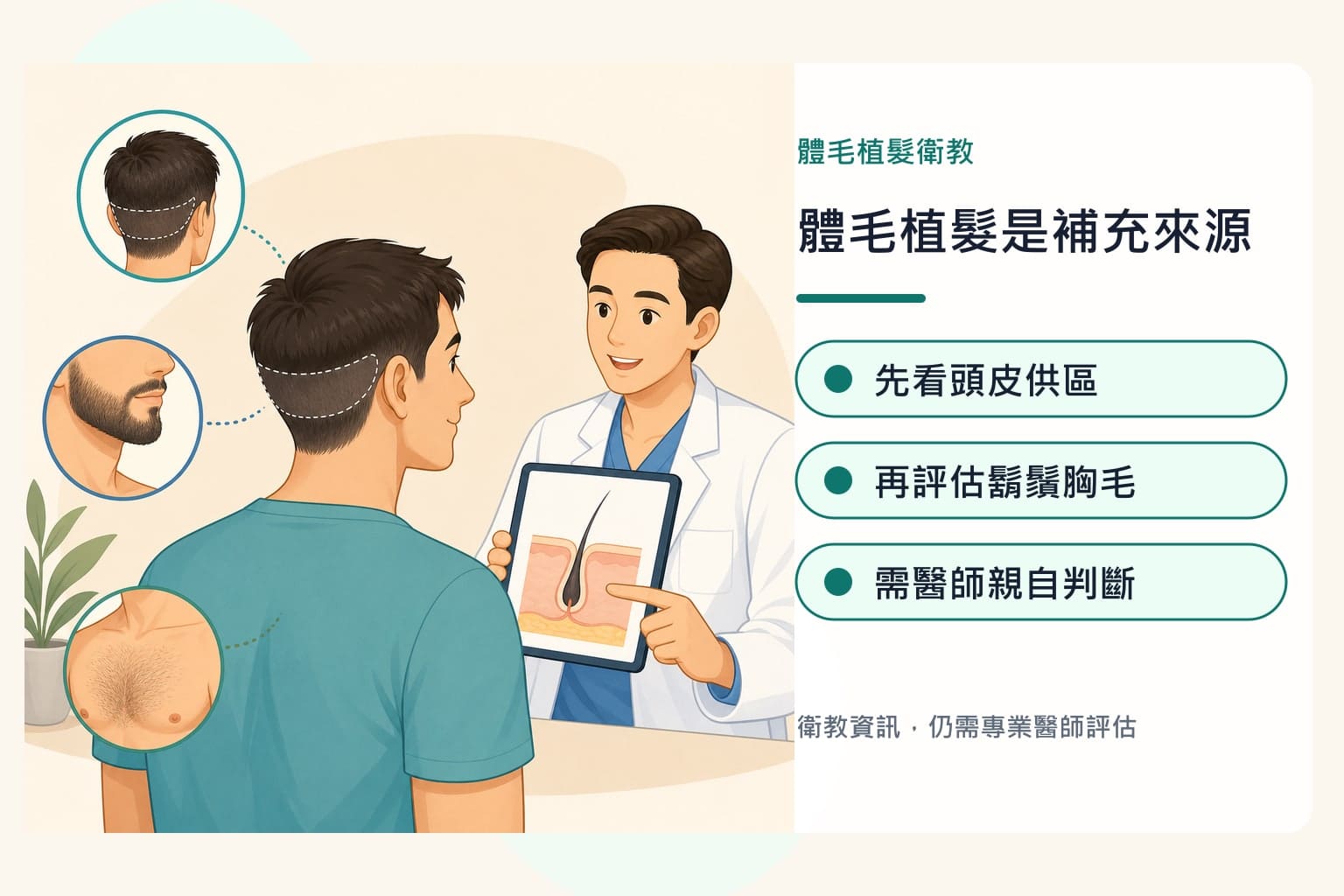 萌髮植髮診所體毛植髮評估