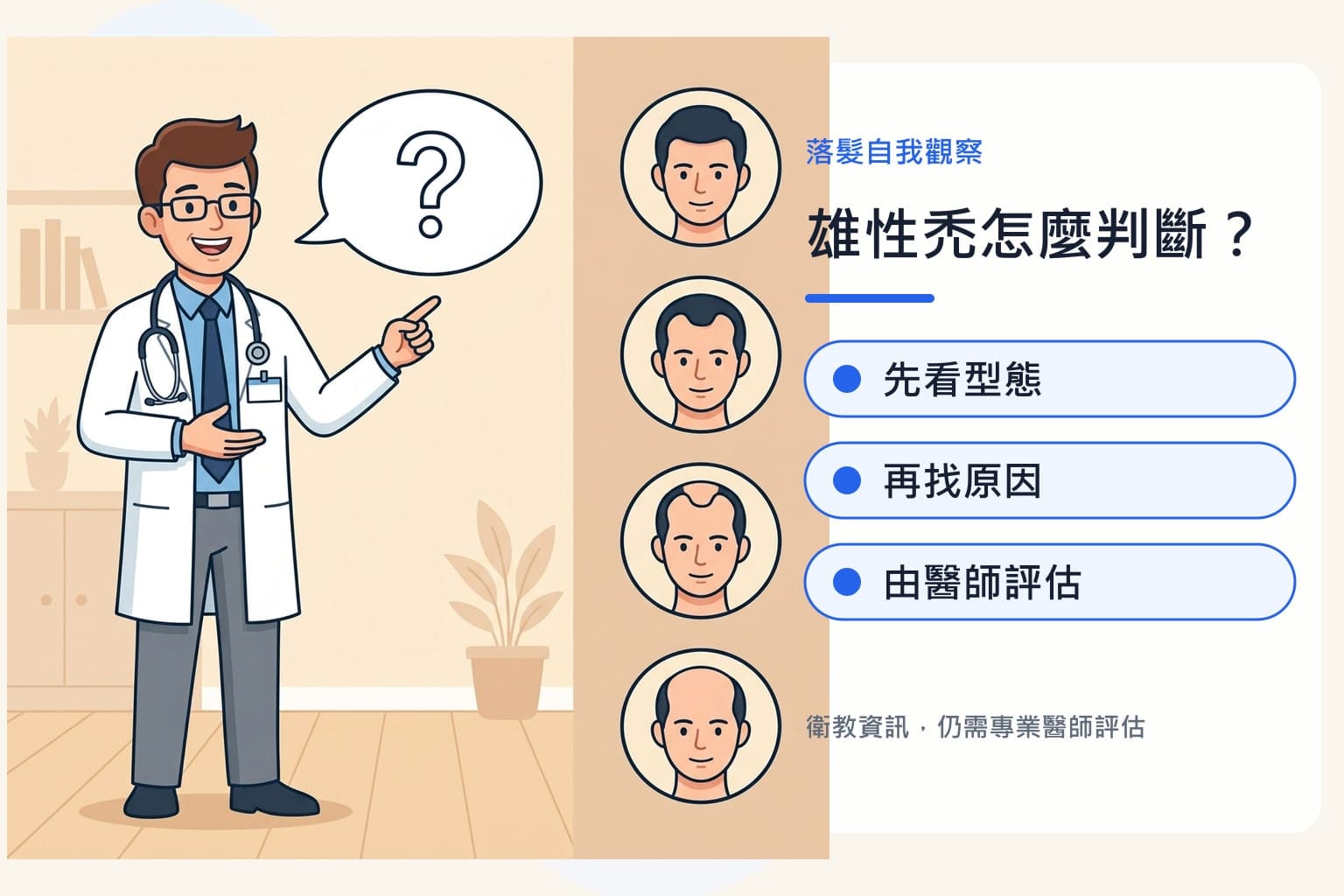 雄性禿判斷