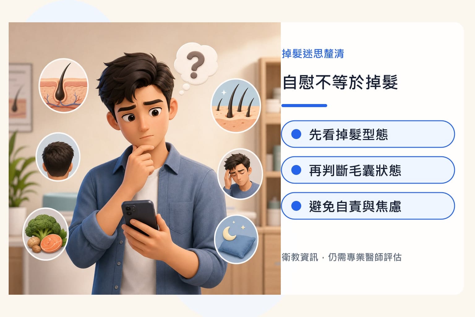 自慰手淫與掉髮迷思解析
