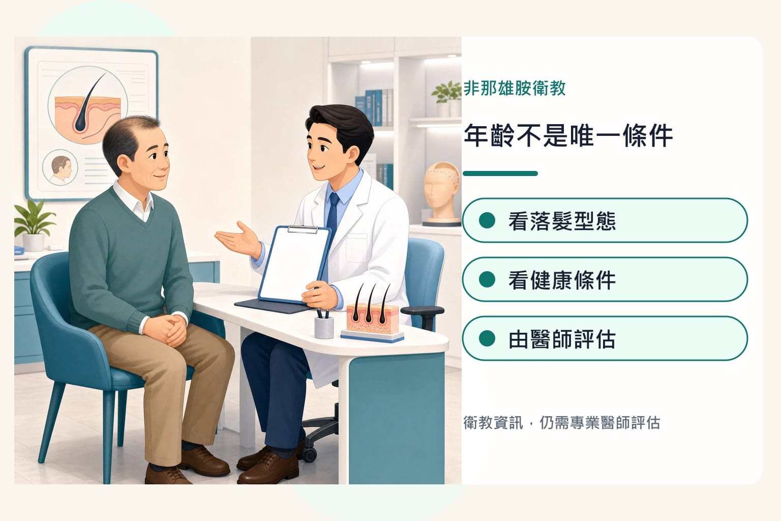 Propecia 非那雄胺 18–46 歲用藥評估 1