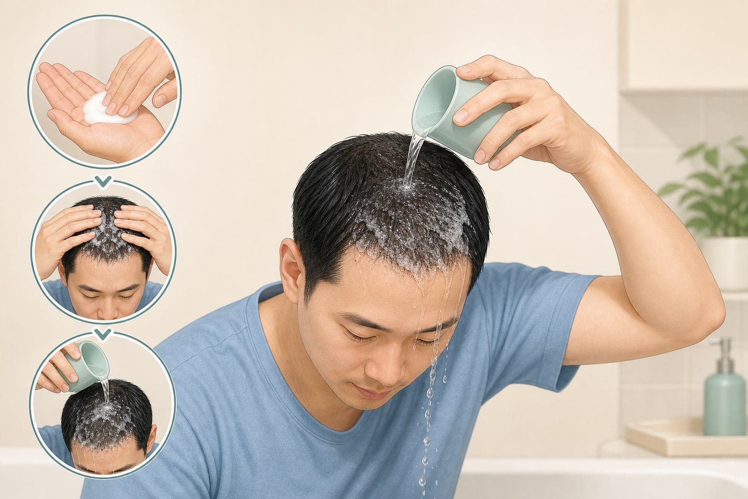植髮後洗頭步驟與頭皮照護 1