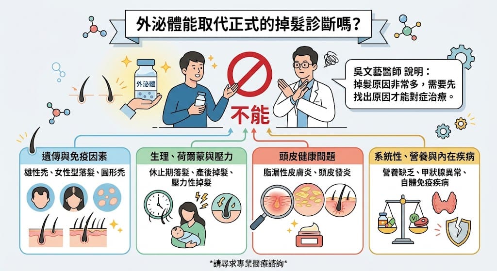外泌體能取代正式的掉髮診斷嗎