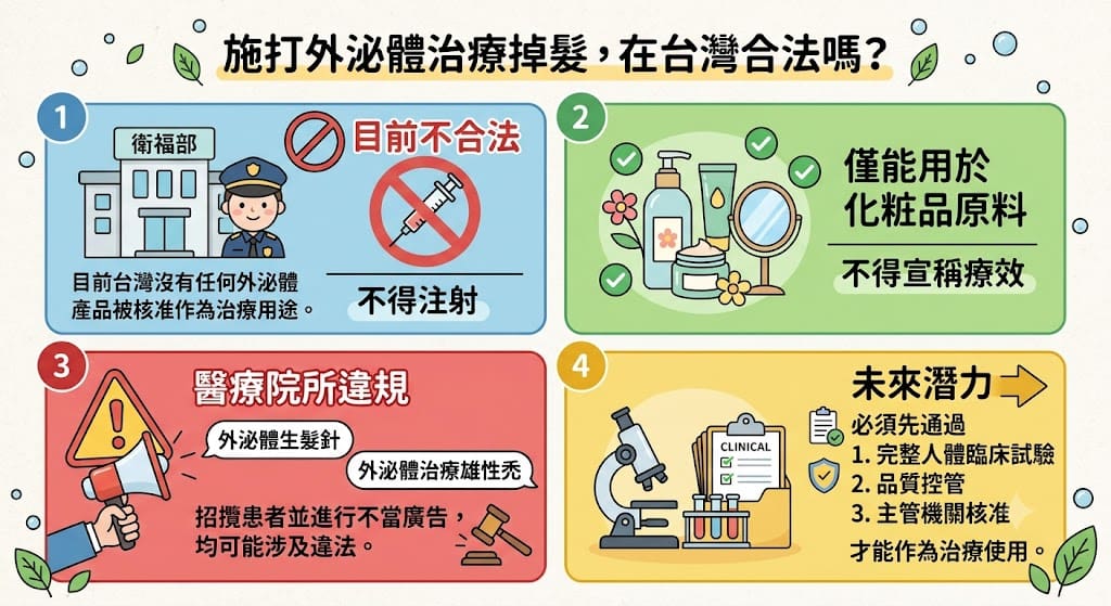 施打外泌體治療掉髮在台灣合法嗎