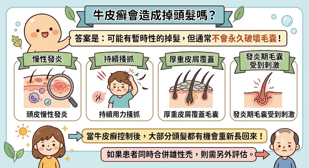 牛皮癬會造成掉頭髮嗎