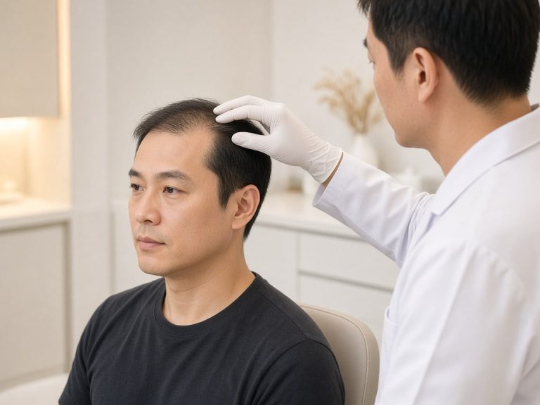 前庭中庭植髮優先規劃｜診間說明頭部分區示意