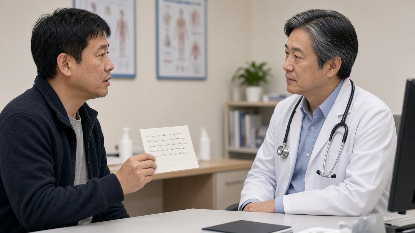 患者帶著問題清單與醫師諮詢